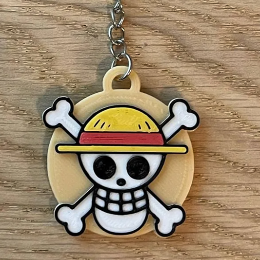 One Piece skull keychain