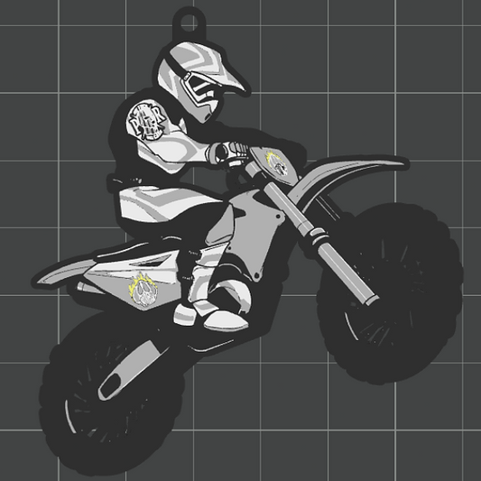 Red Paw's Motocross Key Chain