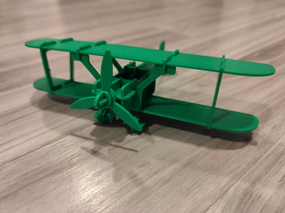 3D puzzle Biplane plane kit card